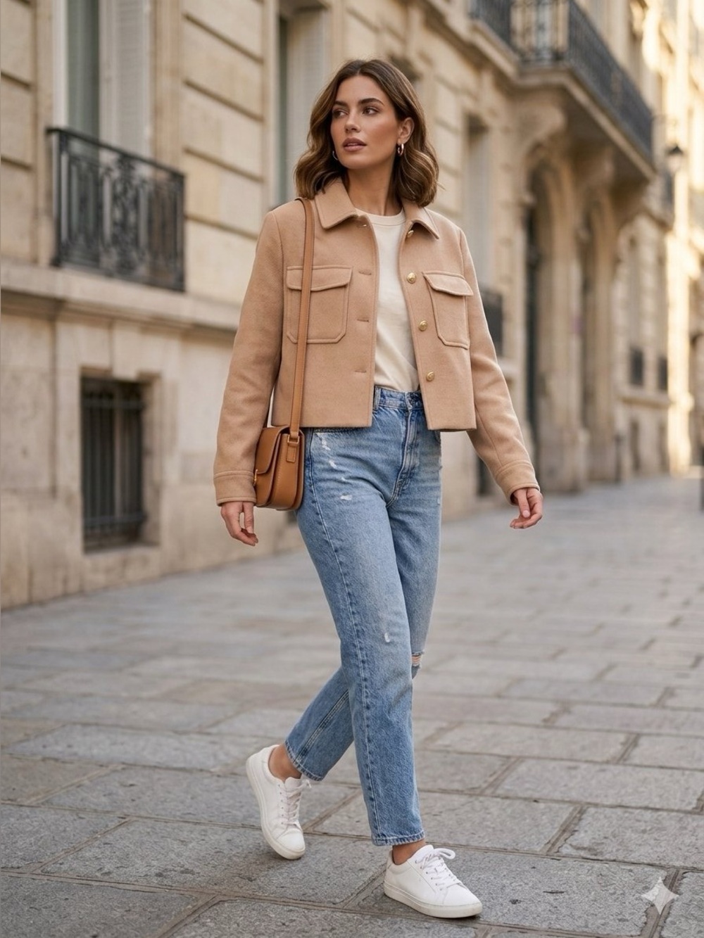 Zara Cropped Carmel Wool Blend Coat| Zara Camel Coats